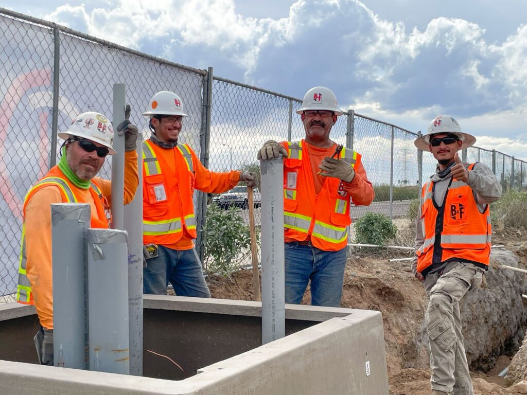 construction workers smiling